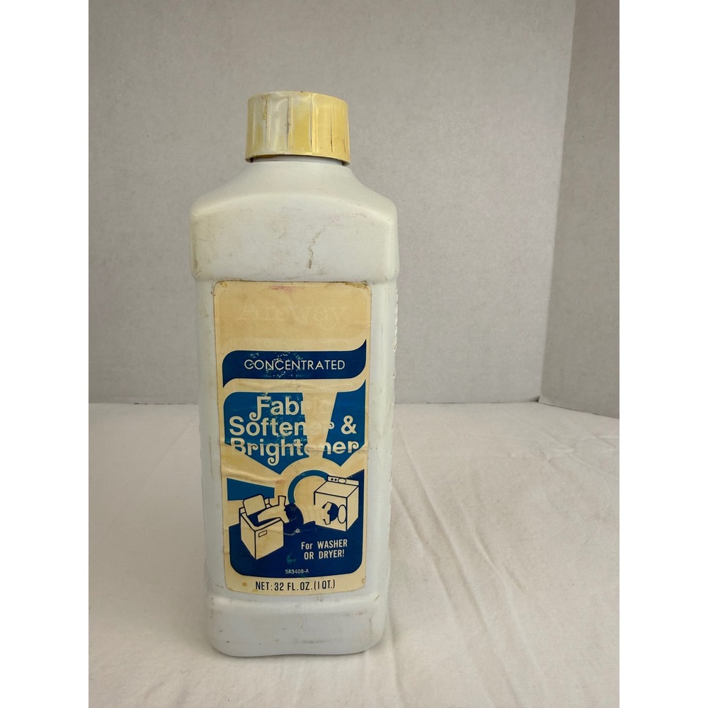 Vintage Amway Concentrated Fabric Softener Brightener Bottle 32oz Prop Decor
